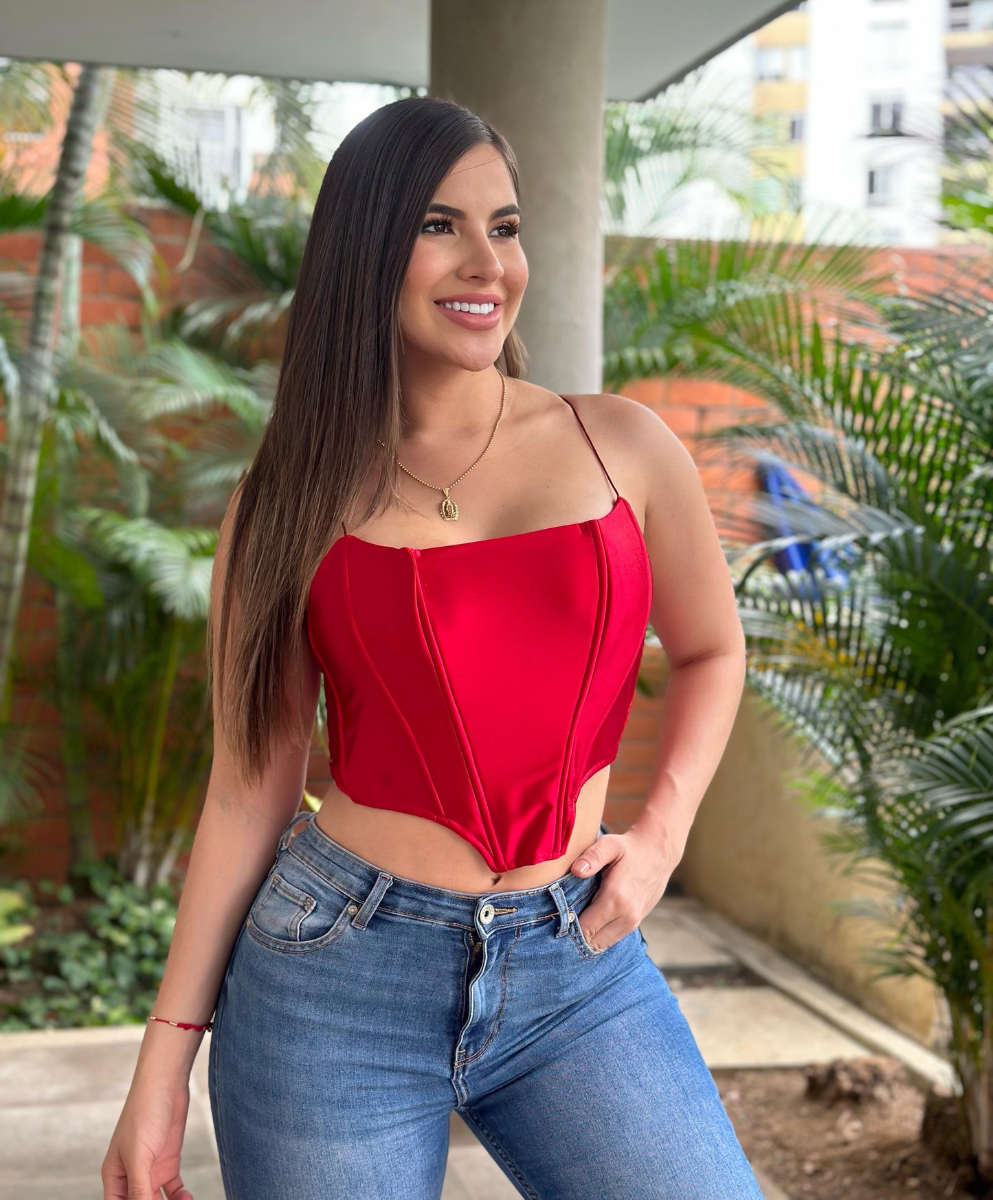 REF.: 1264 - CORSET EN VARIAS TELAS