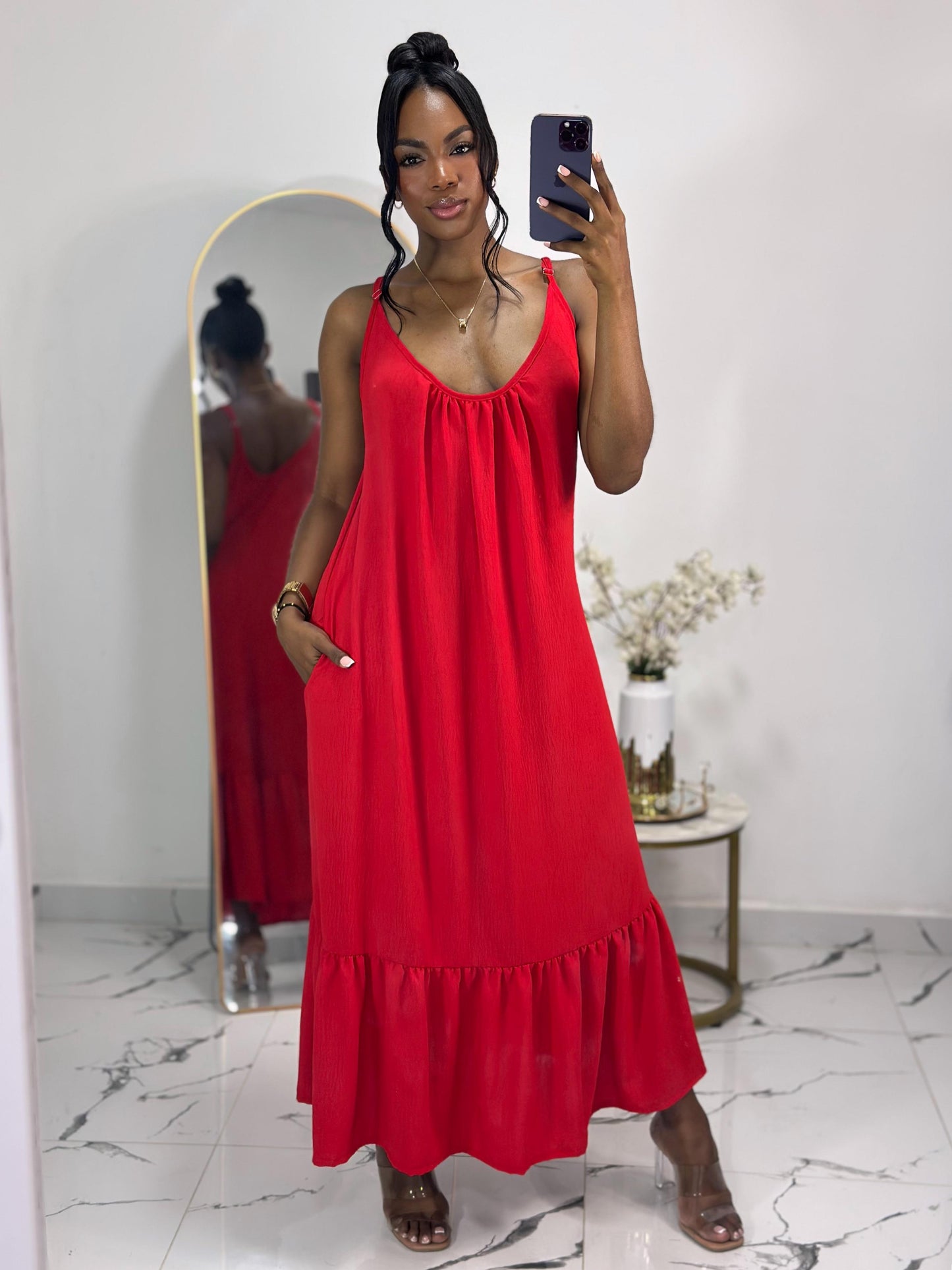 REF.: 1386 - VESTIDO PLAYERO DE TIRAS