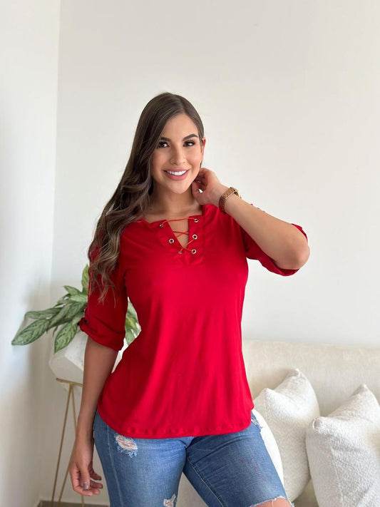 REF.: 1288 - BLUSA SEÑORIAL DE MANGA